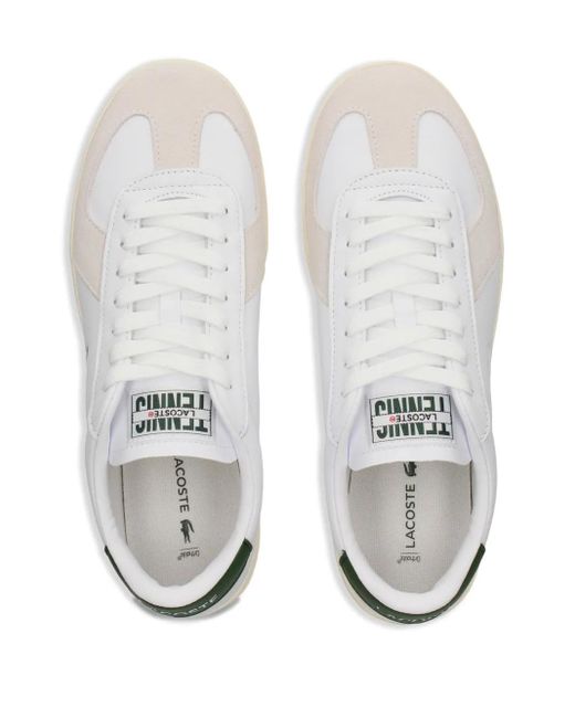 Lacoste White Baseshot Pro Leather Sneakers for men