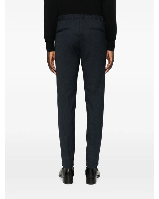 Incotex Blue Micro-Patterned Trousers for men