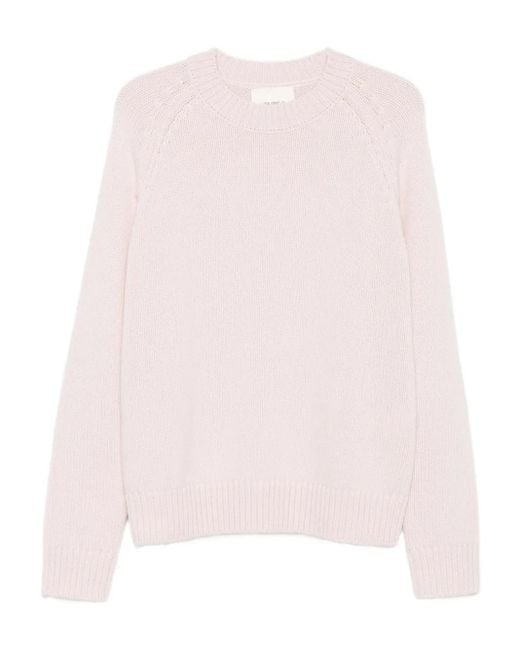 Lisa Yang Pink Raglan-Sleeve Cashmere Sweater