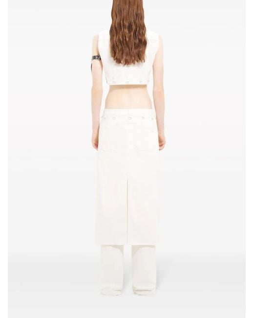 Courreges Denim Mini-Rok in het White