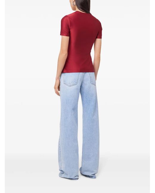 Rabanne Red Draped T-Shirt