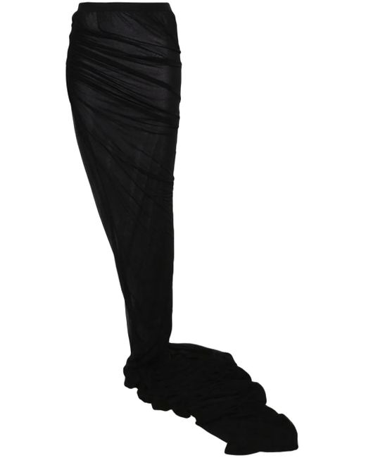 Rick Owens Black Edfu Maxi Skirt