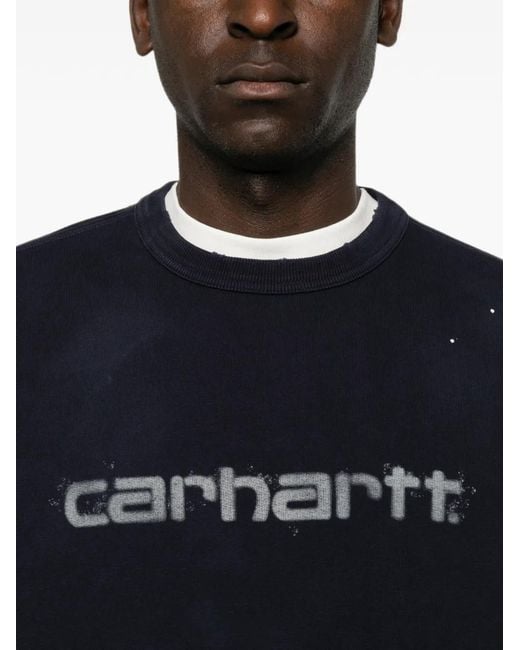 Carhartt Blue Painter Logo-Print Sweatshirt for men