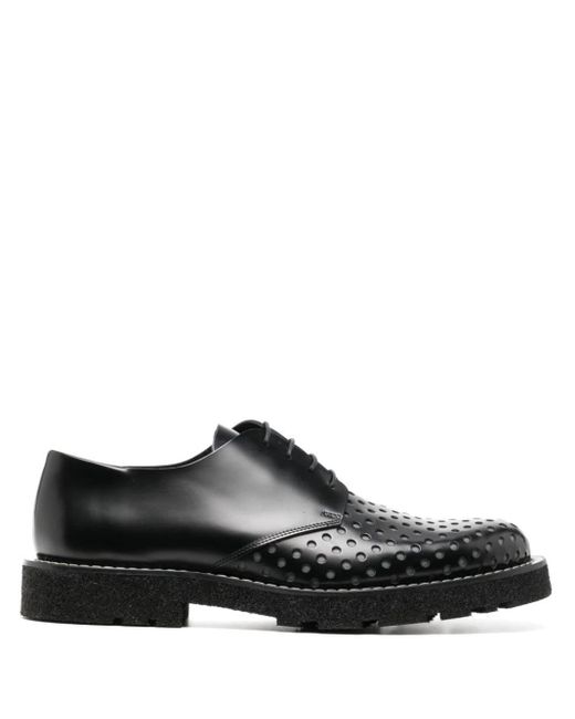 Paul Smith Black Perforated-detail Leather Derby Shoes for men