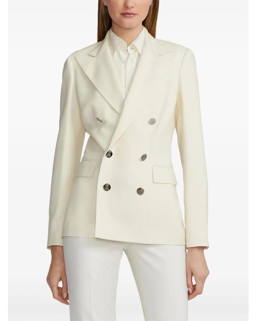 Ralph Lauren Natural Camden Cashmere Blazer