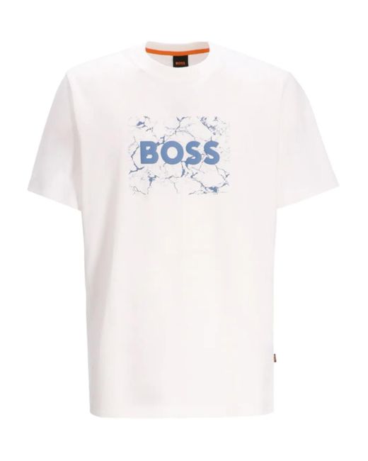 メンズ Boss グラフィック Tシャツ White