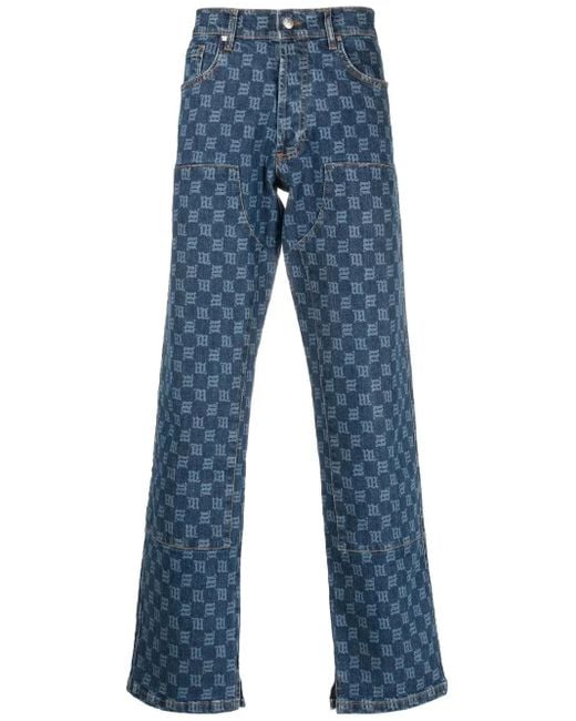 Jeans Con Stampa di M I S B H V in Blue da Uomo