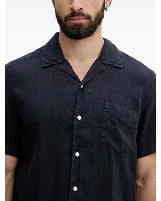 Gant Black Short-Sleeve Camp-Collar Shirt for men