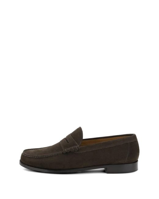 Boggi White Suede Leather Loafers for men