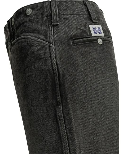 Jean À Patch Logo Needles pour homme en coloris Black