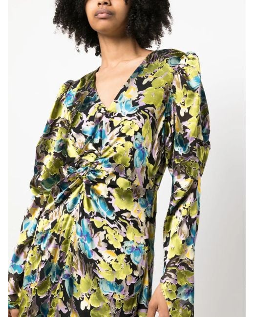 Gestuz Black Floria Long-Sleeve Long Dress