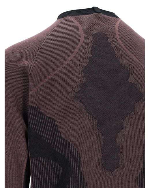 Oakley Purple Abstract-Pattern Long-Sleeve Sweater for men