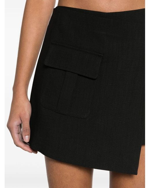 Falda de vestir asimétrica MSGM de color Black