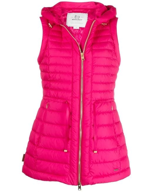 Woolrich Pink Hibiscus Padded Gilet