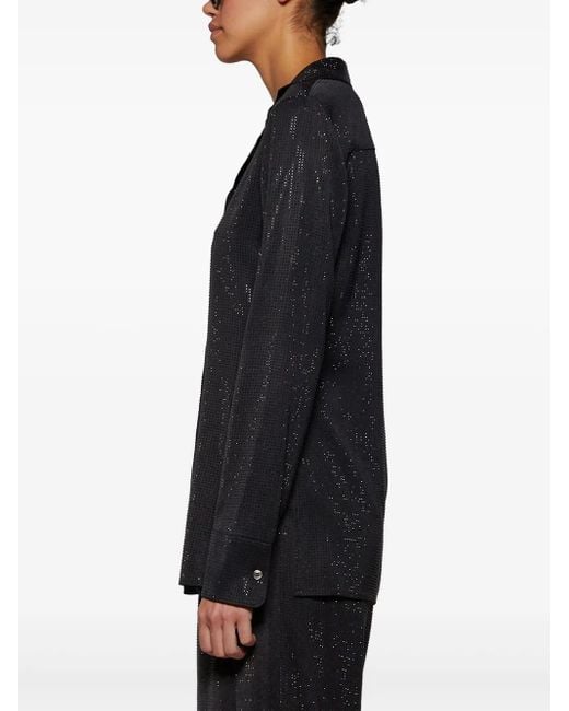 Alexander Wang Black Hotfix Button-Up Shirt