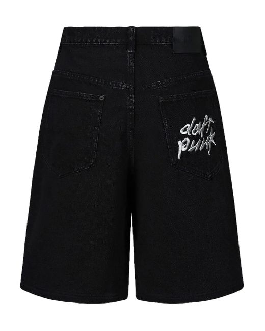 Pleasures Black X Daft Punk Lucky Denim Shorts for men