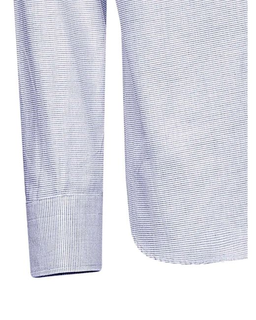 D4.0 Blue Buttoned-Jacquard Shirt for men