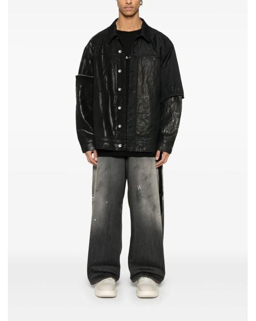 Rick Owens Black Jumbo Worker Jacket for men