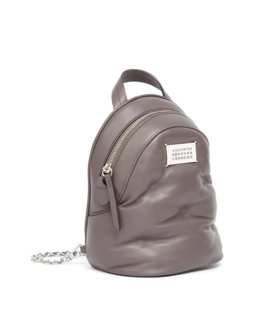 Maison Margiela Gray Glam Slam Leather Backpack