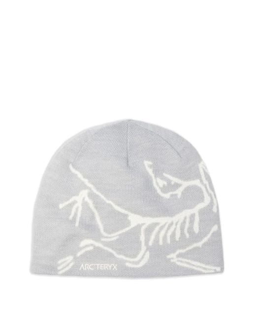 Arc'teryx White Bird Head Graphic-Pattern Beanie