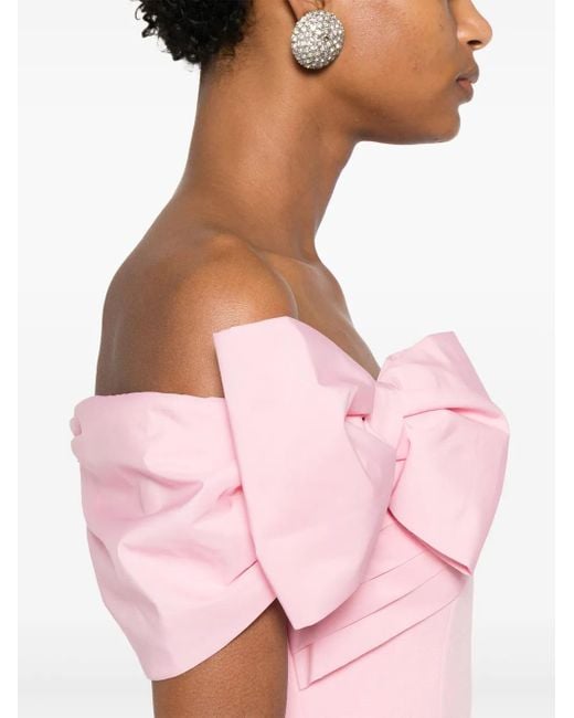 Rebecca Vallance Pink Bow-Detail Dress