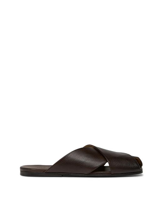 Marsèll Black Crossover-Strap Sandals for men