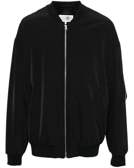 MM6 by Maison Martin Margiela Black Twill Bomber Jacket for men