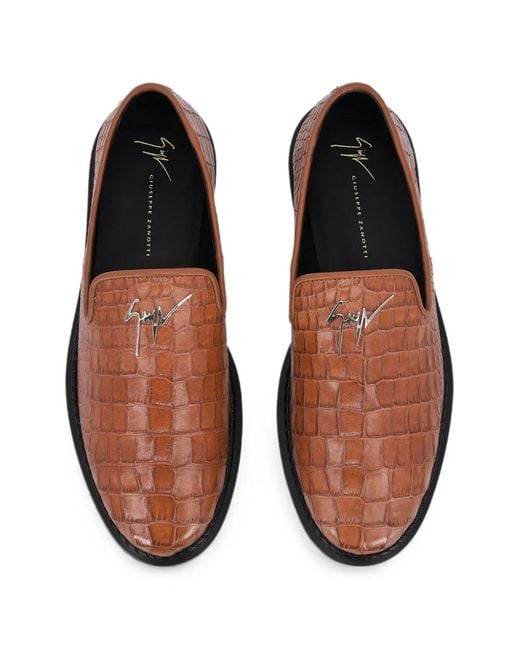 Giuseppe Zanotti Brown Deann Loafers for men