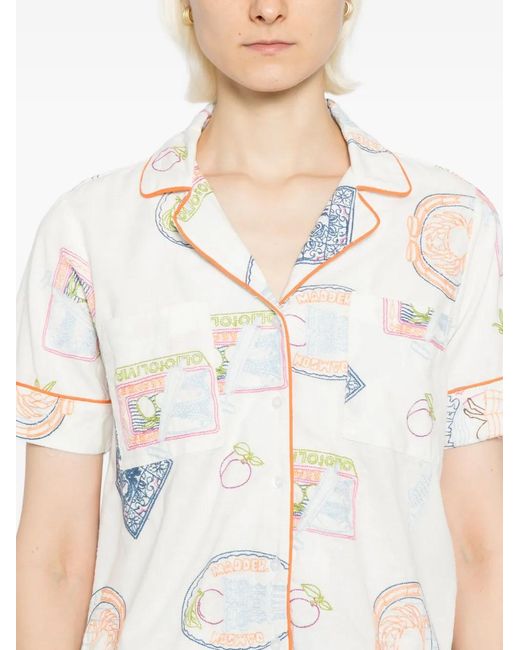 Damson Madder Chlo Blouse in het White