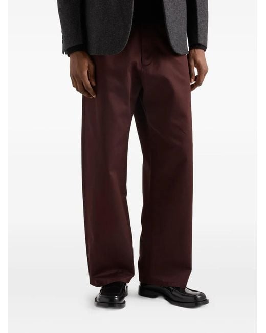 Prada Purple Cotton Pants for men
