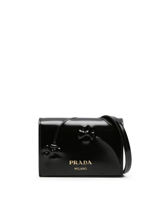 Prada Black Portemonnaie Mit Prägung