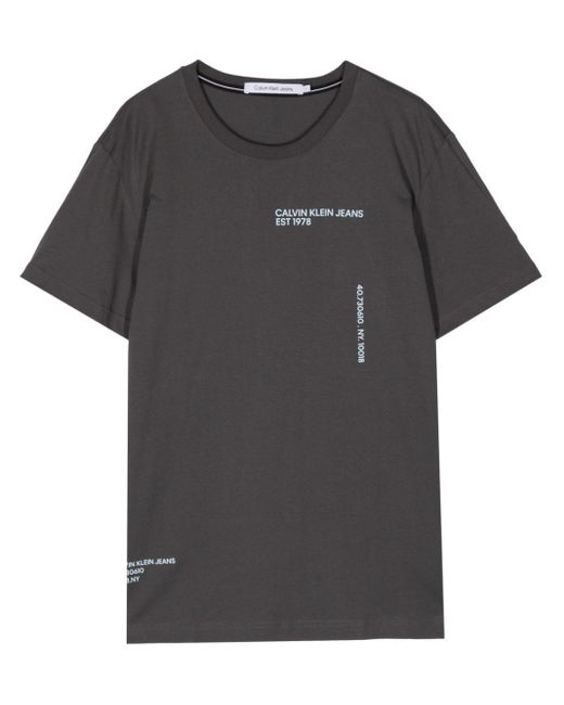 Calvin Klein T-Shirt mit Logo-Print in Black für Herren