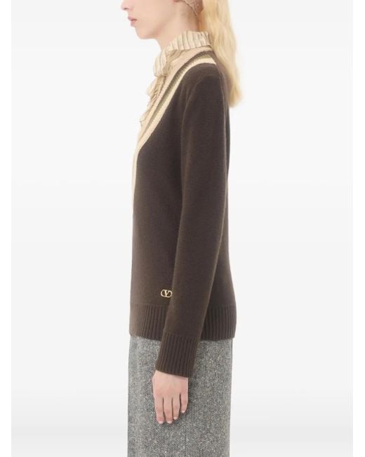 Valentino Garavani Brown Wool Jumper