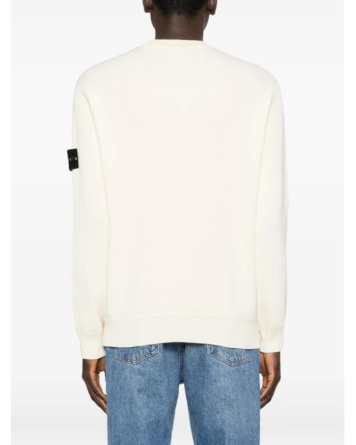 Stone Island Natural Badge Crew-Neck Jumper for men