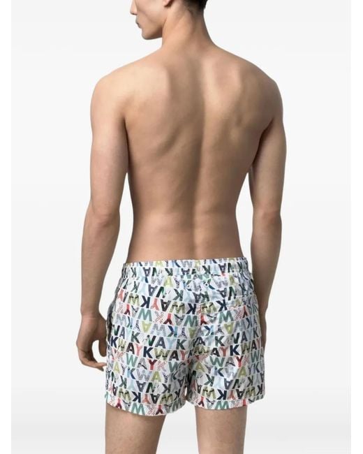 K-Way White Hazel Swim Shorts for men