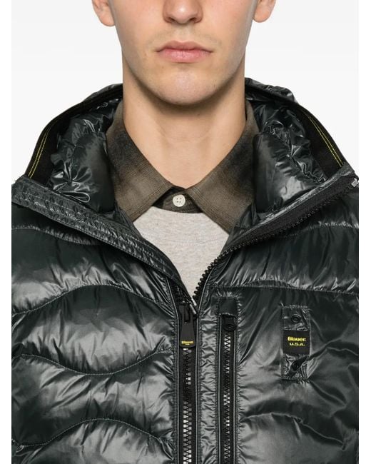 Plumífero Con Capucha Blauer de hombre de color Gray