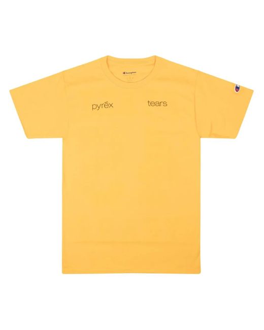 DENIM TEARS Yellow X Pyrex Vision "Pyrex Tears "Cotton T-Shirt for men