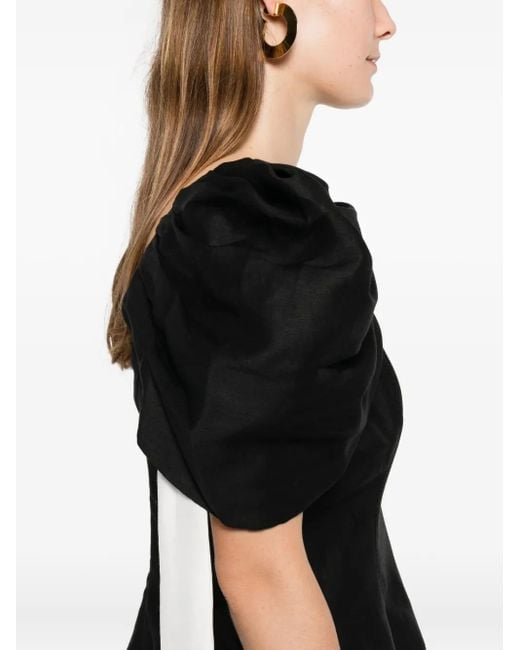 Aje. Black Bisou Mini Dress