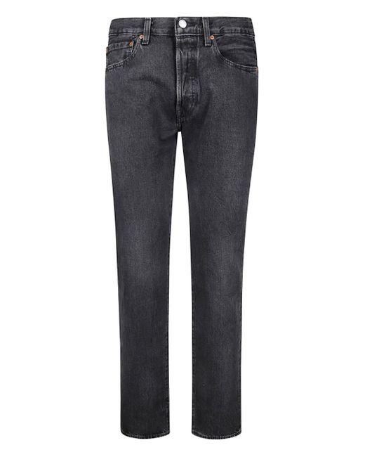 Levi's 501 Straight Jeans Met Knopen in het Gray