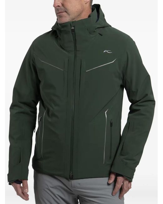 Kjus Green Reflective-Detail Hooded Jacket for men