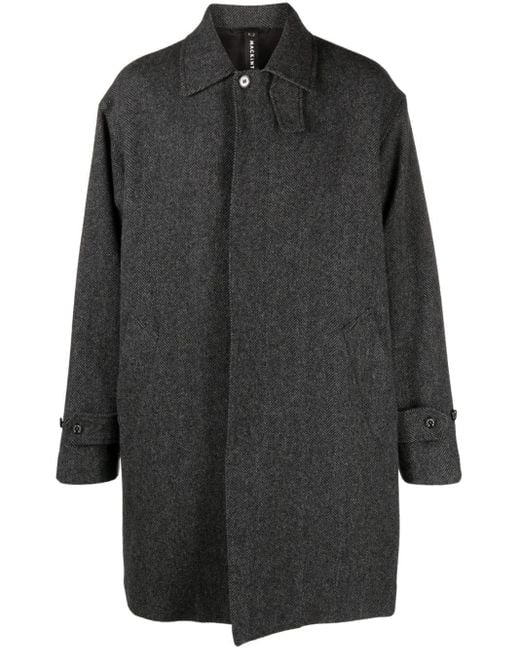 Mackintosh Gray Soho Herringbone Wool Coat for men