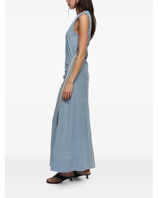 Bimba Y Lola Blue Striped Maxi Dress