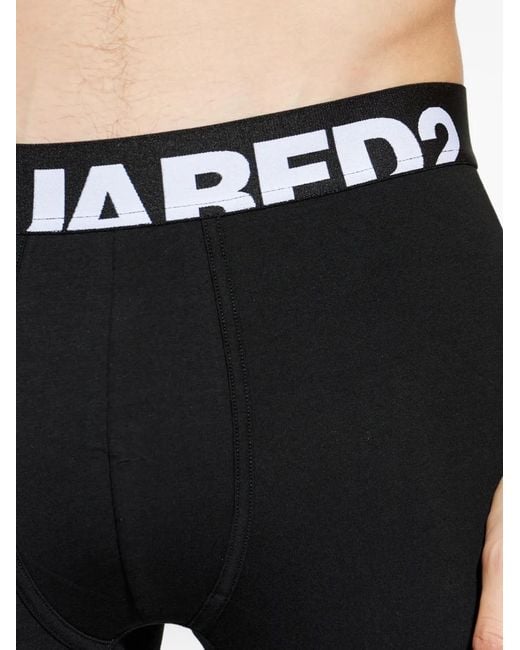 DSquared² Black Logo-Waistband Boxers for men