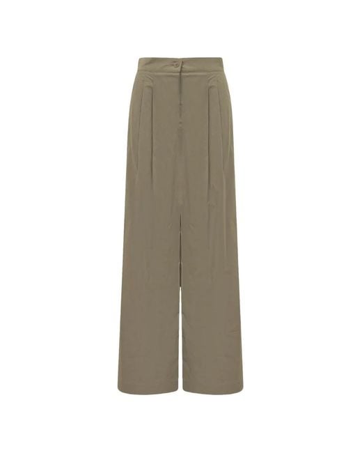 Weekend by Maxmara Natural Pleated Buttoned Trousers