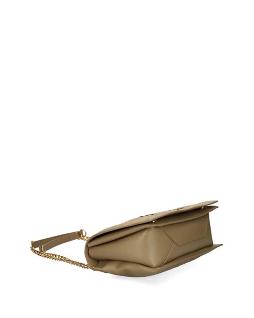 Love Moschino Natural Checked-Pattern Shoulder Bag