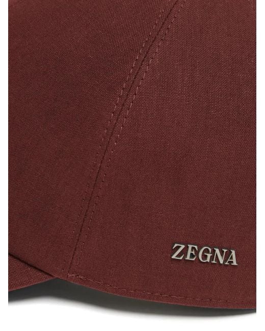 Zegna Red Oasi Baseball Cap for men