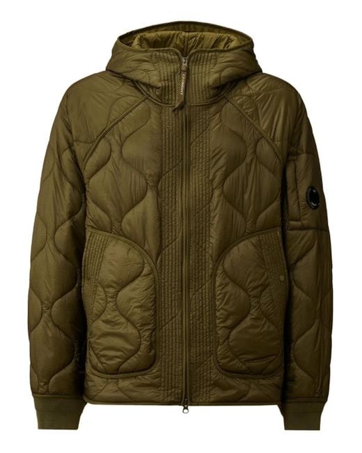 Giacca Trapuntata di C P Company in Green da Uomo