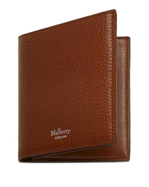 Mulberry Brown Calf-Leather Trifold Wallet for men