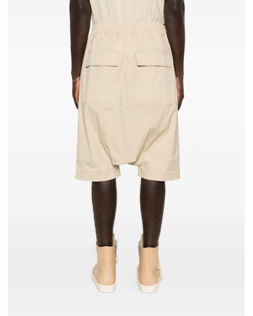 Rick Owens Natural Drawstring Shorts for men