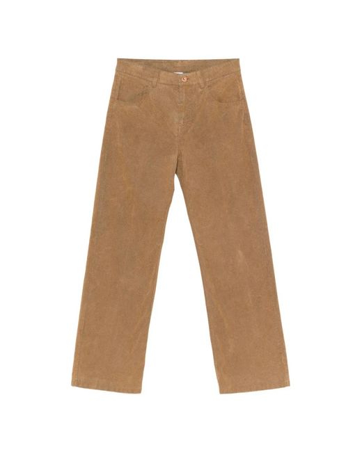 Aspesi White Straight-Leg Trousers